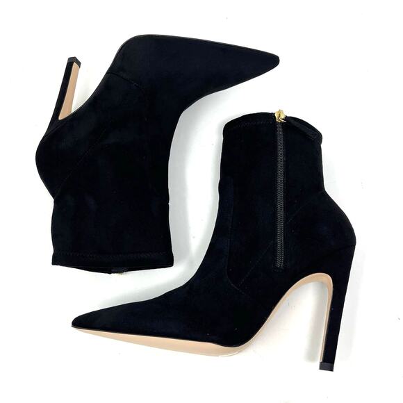 Good American Icon Bootie Suede Black Size 7 GA007K-E - Picture 2 of 8